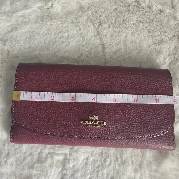 Coach Burgundy Leather Tote and Wallet Set - Picture 7 of 12